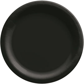 6 3/4" Round Paper Plates, 50 Ct. - Jet Black