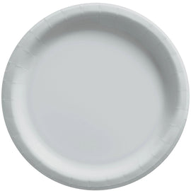 6 3/4" Round Paper Plates, 50 Ct. - Silver