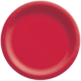 8 1/2" Round Paper Plates, 50 Ct. - Apple Red