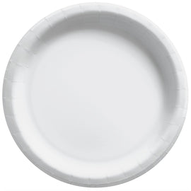 8 1/2" Round Paper Plates, 50 Ct. - Frosty White
