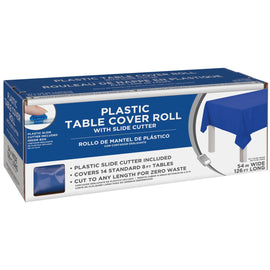 Boxed Plastic Table Roll - Bright Royal Blue 126'