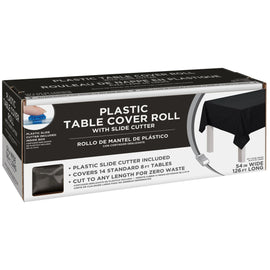 Boxed Plastic Table Roll - Jet Black 126'