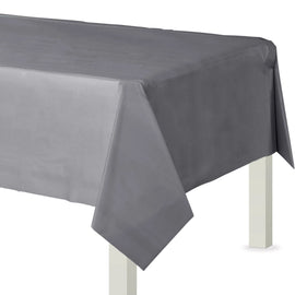 Flannel Backed Table Cover - Silver