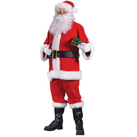 Flannel Santa Suit Costume Standard Size