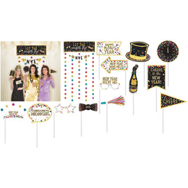 Colorful Confetti New Year's Eve Photo Booth Kit