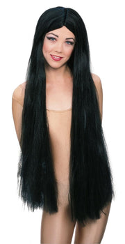 36"Long Black Witch Wig