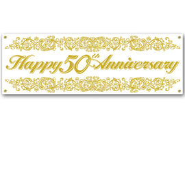 50th  Anniversary Sign Banner