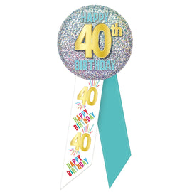 40th Birthday Rosette