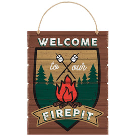 Camping Easel Sign Firepit