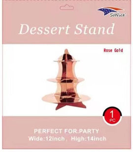 Dessert Stand - 3-Tier Rose Gold