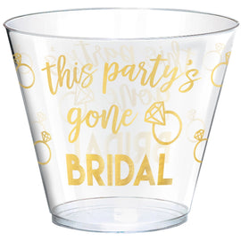 "This Party's Gone Bridal" Plastic Tumblers