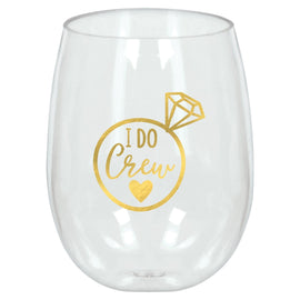"I Do Crew" Stemless Wine Glass