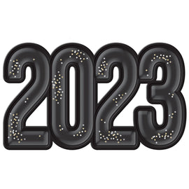 2023 Jumbo Confetti Cutout - Black, Silver, Gold