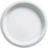 6 3/4" Round Paper Plates, 50 Count. - Frosty White