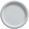 6 3/4" Round Paper Plates, 50 Count. - Silver