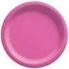 8 1/2" Round Paper Plates, 50 Count. - Bright Pink