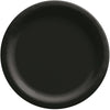 8 1/2" Round Paper Plates, 50 Count. - Jet Black