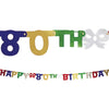 80Th Birthday Party Banner