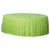 84" Round Plastic Table Cover - Kiwi