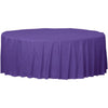 84" Round Plastic Table Cover - Purple