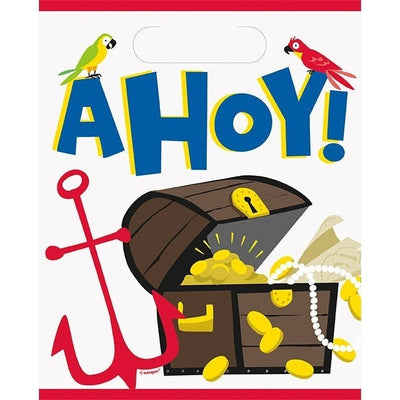 Ahoy Pirate Loot Bags, 8 Count