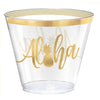 Aloha Hot-Stamped Plastic Tumblers, 9 Oz.