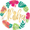 Aloha Metallic Round Plates, 10 1/2"