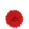 Apple Red Fluffy Paper Decorations