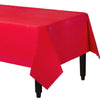 Apple Red ReCountangular Plastic Table Cover, 54" X 108"