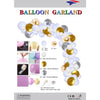 Balloon Garland Kit - White Silver Gold