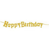 Banner - 11" Diamond Happy Birthday Gold