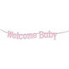 Banner - 7" Diamond Welcome Baby Pink