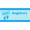 Banner - Custom Deluxe Baby Shower Blue Feet