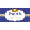 Banner - Custom Deluxe Baby Shower Blue & Gold Crown