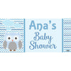 Banner - Custom Deluxe Baby Shower Blue Zig Zag & Owl