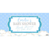 Banner - Custom Deluxe Baby Shower Clouds & Blue Sparkle