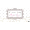 Banner - Custom Deluxe Baby Shower Clouds & Silver Sparkle