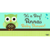 Banner - Custom Deluxe Baby Shower Green Owl