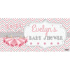 Banner - Custom Deluxe Baby Shower Grey & Pink Zig Zag