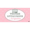 Banner - Custom Deluxe Baby Shower Pink & Silver Crown