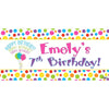 Banner - Custom Deluxe Birthday Balloons & Colourful Dots