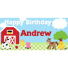 Banner - Custom Deluxe Birthday Barn Animals