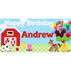 Banner - Custom Deluxe Birthday Barn Animals With PiCounture