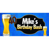 Banner - Custom Deluxe Birthday Blue Cheers