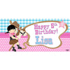 Banner - Custom Deluxe Birthday Blue & Pink Sheriff