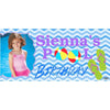 Banner - Custom Deluxe Birthday Blue & Purple Wave Pool Party With PiCounture