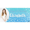 Banner - Custom Deluxe Birthday Blue & White With PiCounture