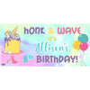 Banner - Custom Deluxe Birthday Cake & Balloons