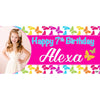 Banner - Custom Deluxe Birthday Colourful Butterflies With PiCounture