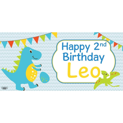 Banner - Custom Deluxe Birthday Dinosaurs